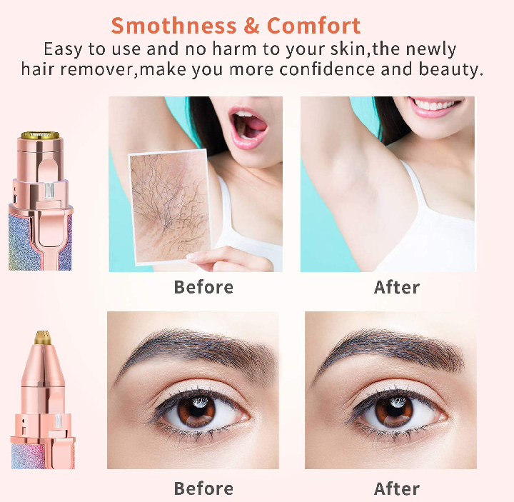 Rechargeable 2 in 1 Flawless For eyebrows and upper lips