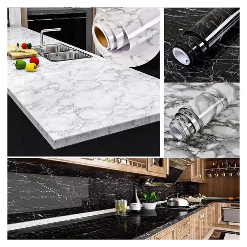 Marble Sheets White and Black Colour